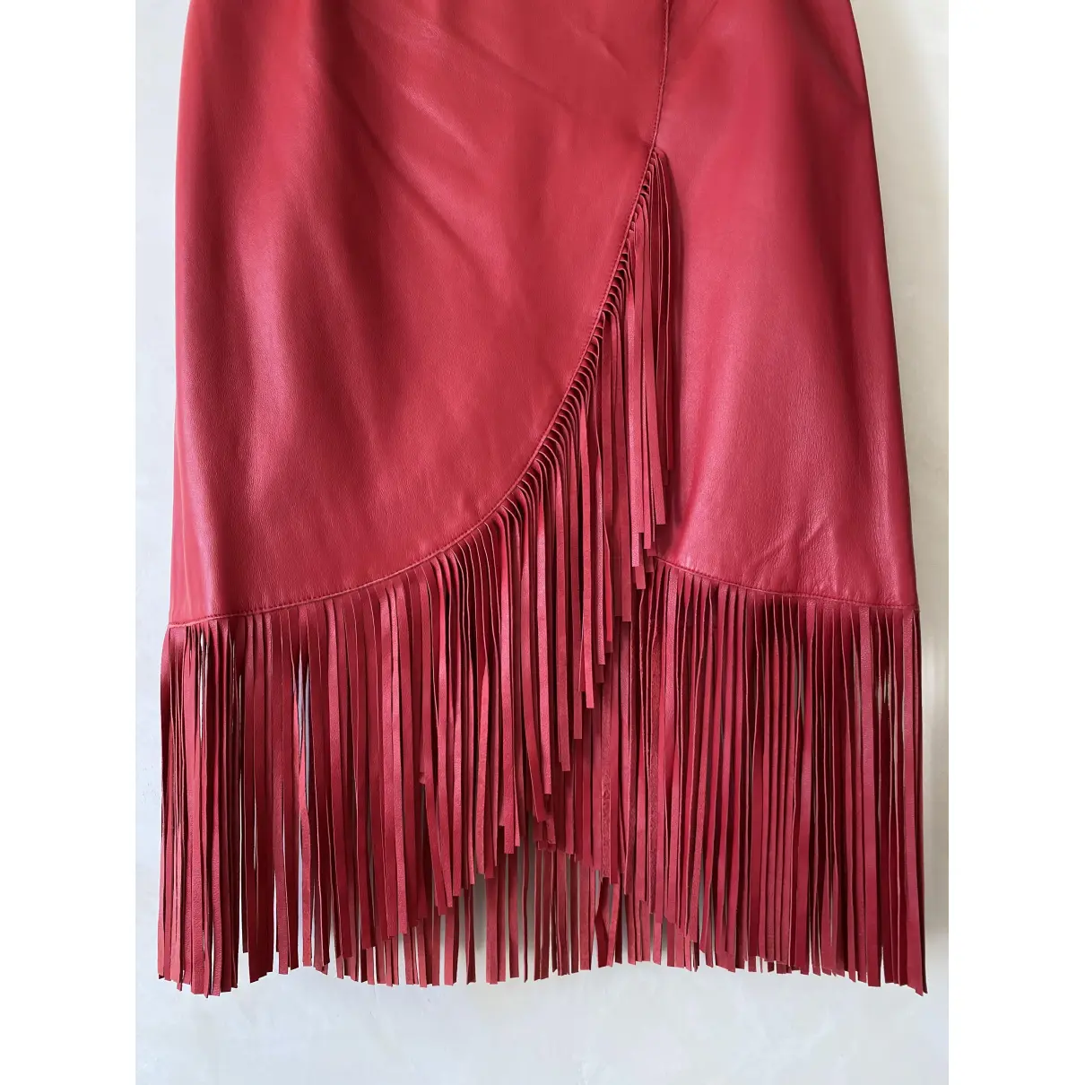 Leather mid-length skirt Pinko