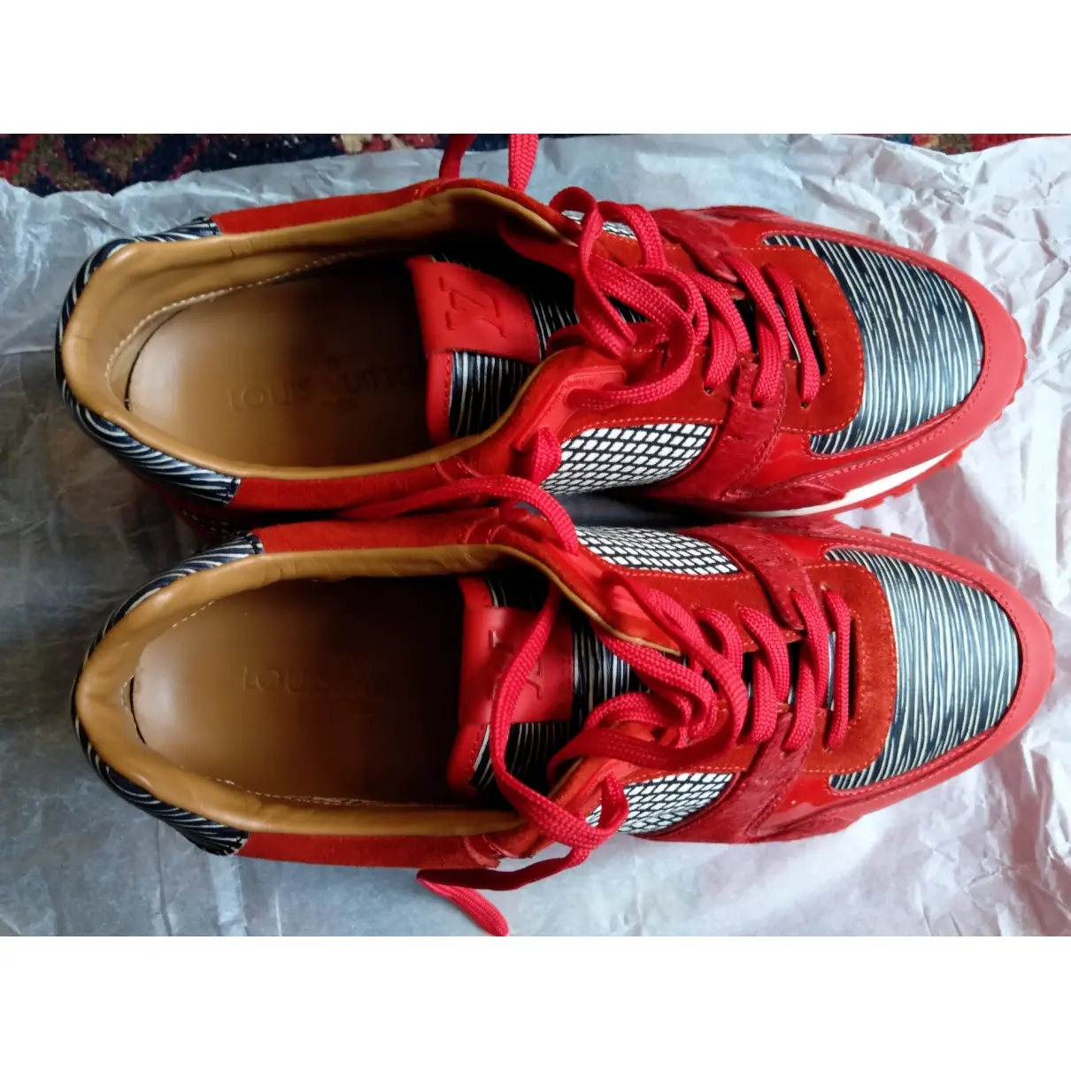 Louis Vuitton Run Away leather trainers for sale