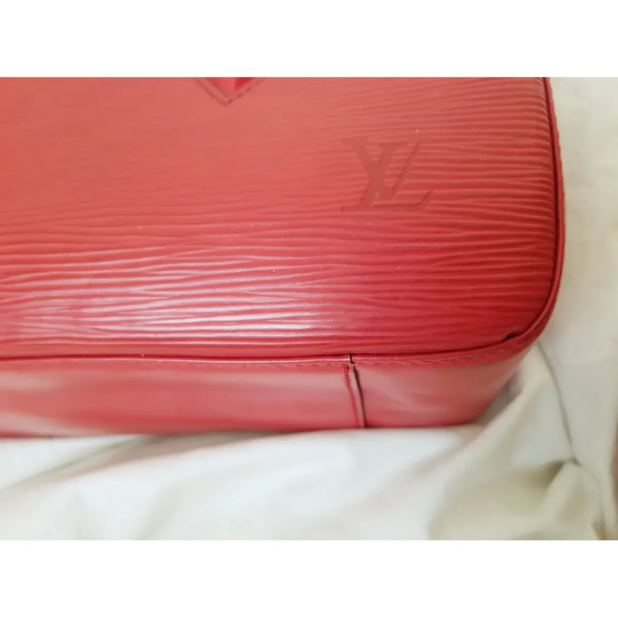 Sablon leather handbag Louis Vuitton - Vintage