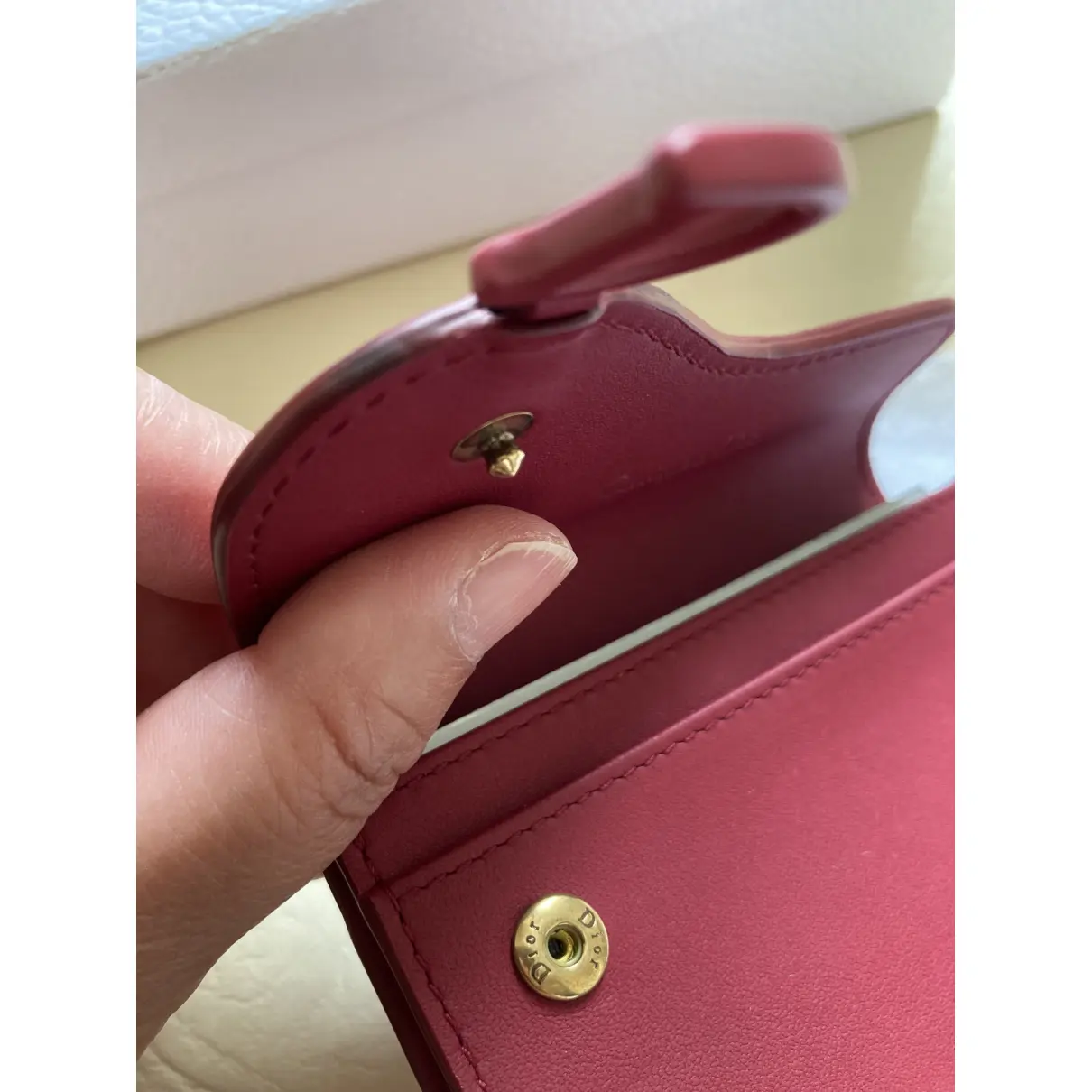Saddle leather card wallet Dior