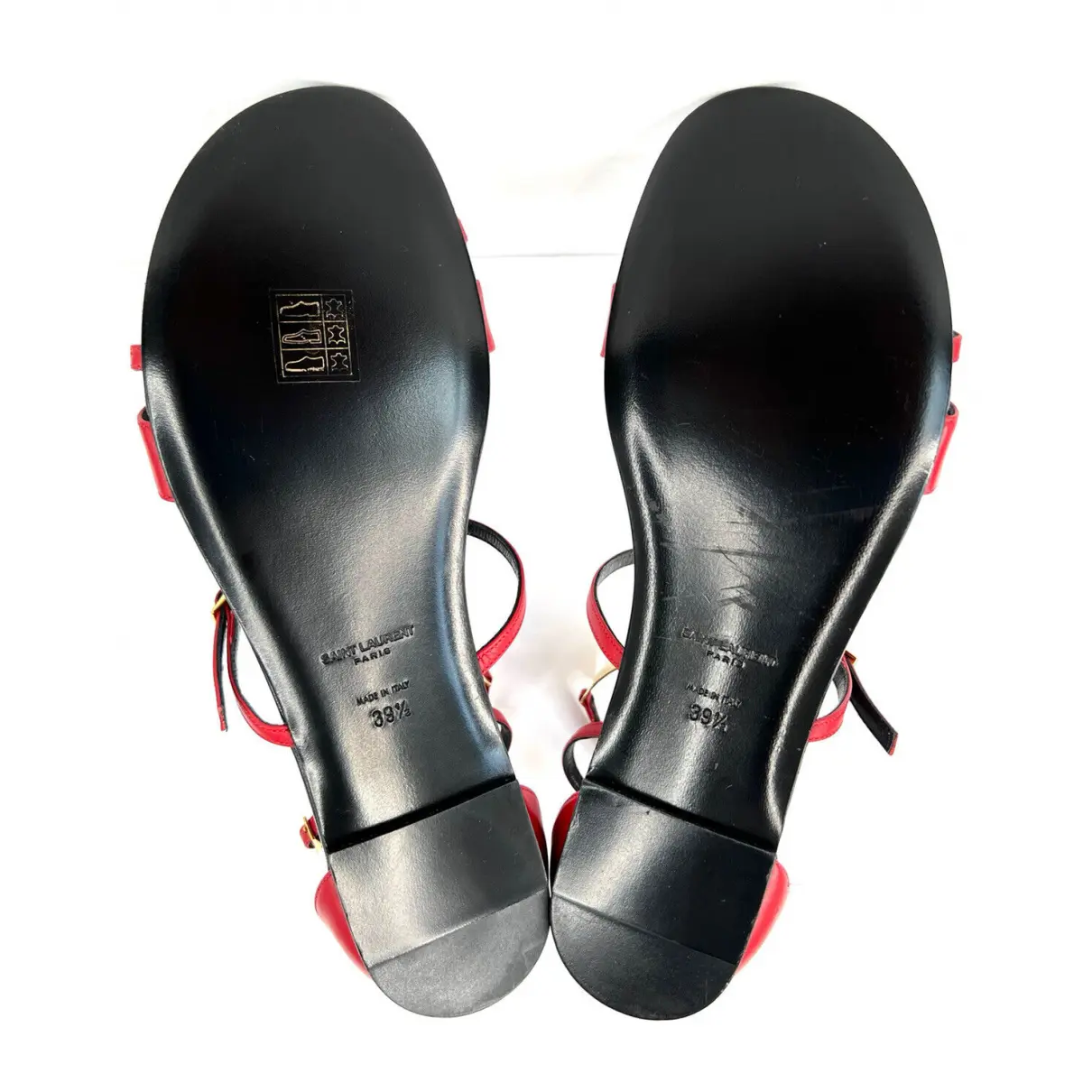 Leather sandals Saint Laurent