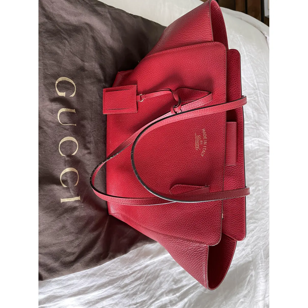 Swing leather tote Gucci