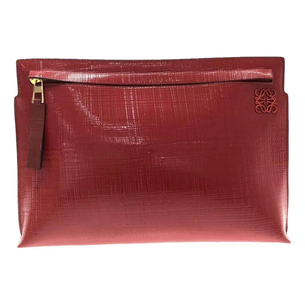 T Pouch leather clutch bag