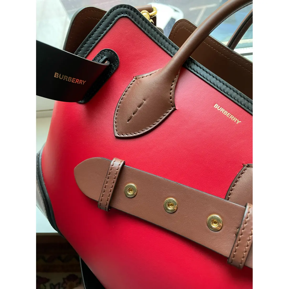 Buy Burberry The Belt leather handbag online