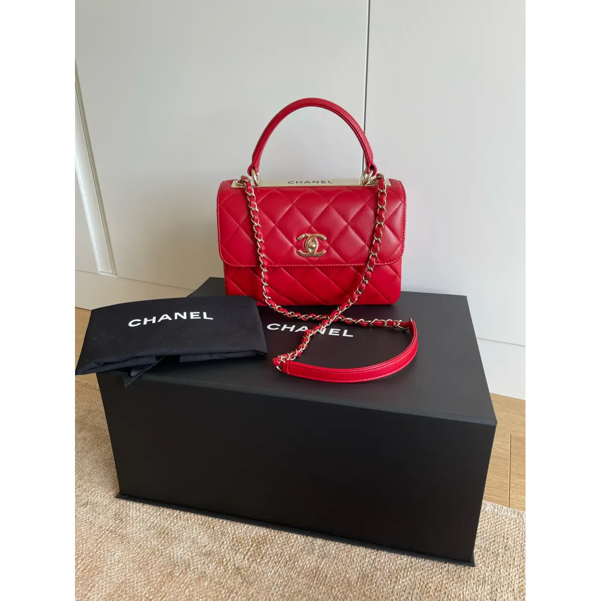 Buy Chanel Trendy CC Top Handle leather handbag online
