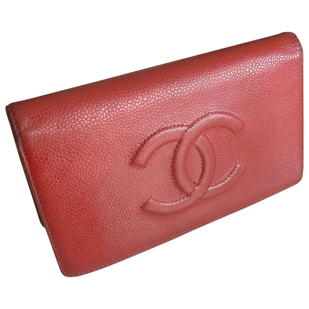 Red Leather Wallet Chanel