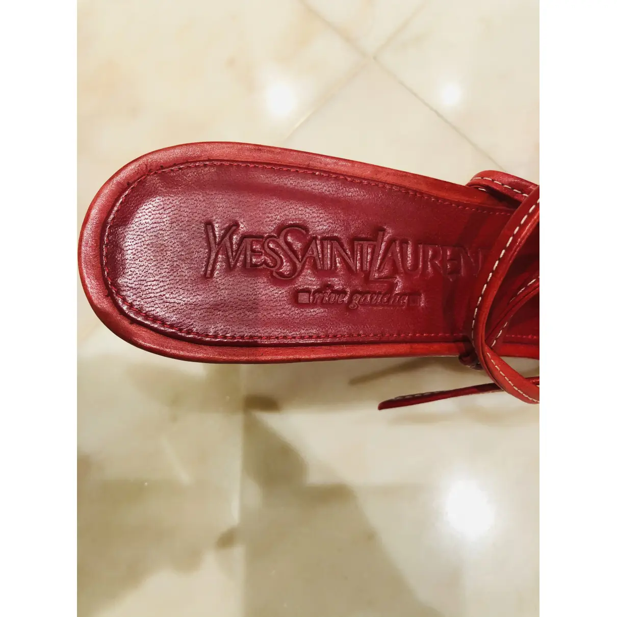 Leather sandals Yves Saint Laurent