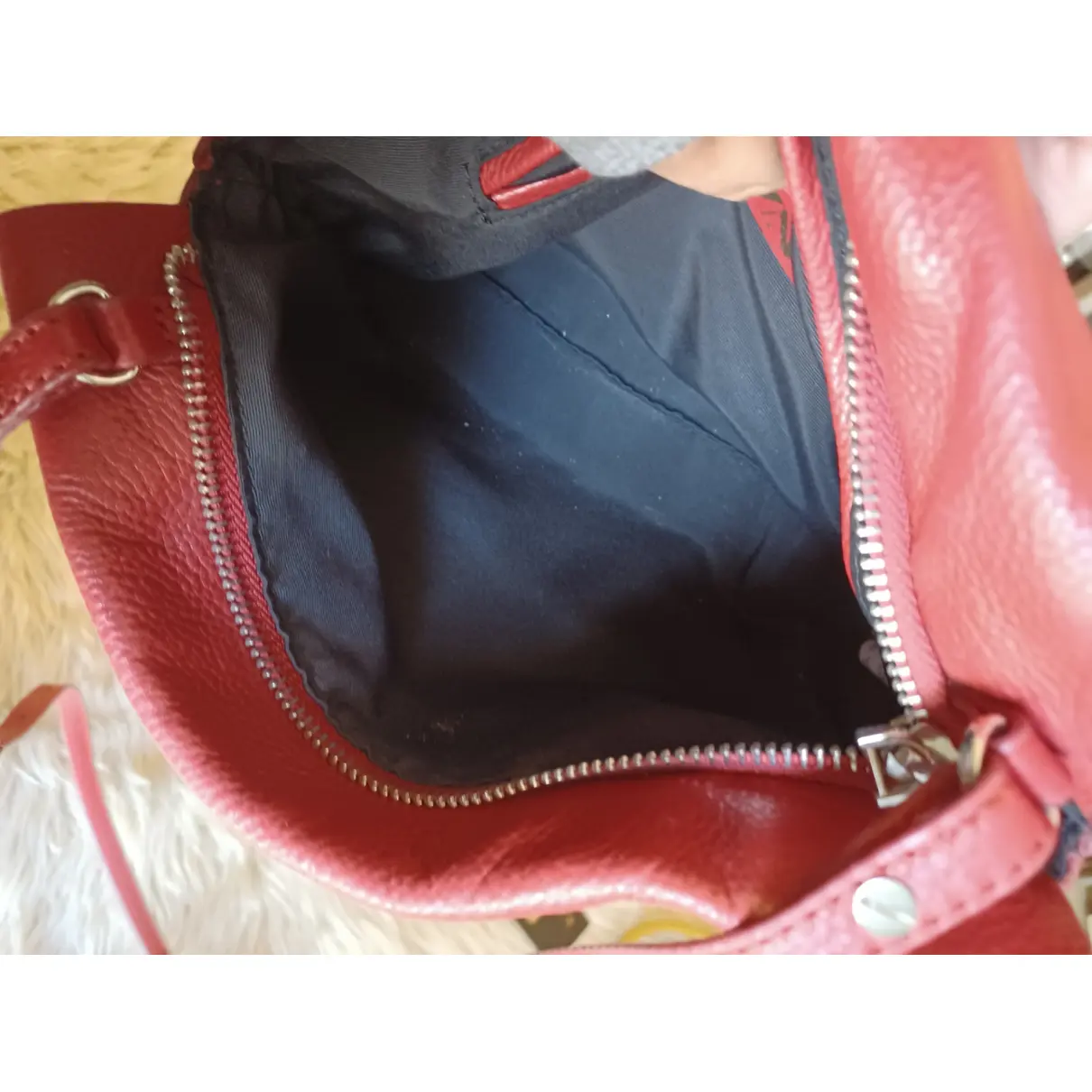 Leather crossbody bag Zara