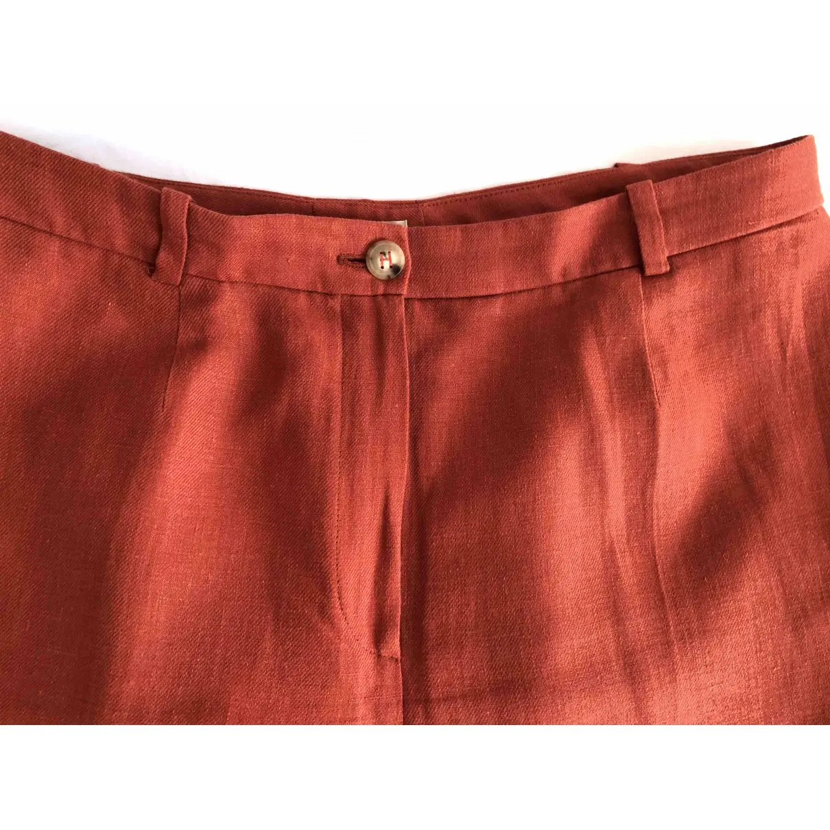 Linen straight pants Hermès