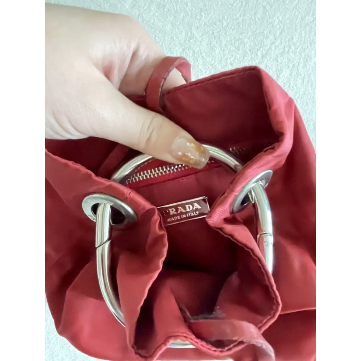 Linen handbag Prada