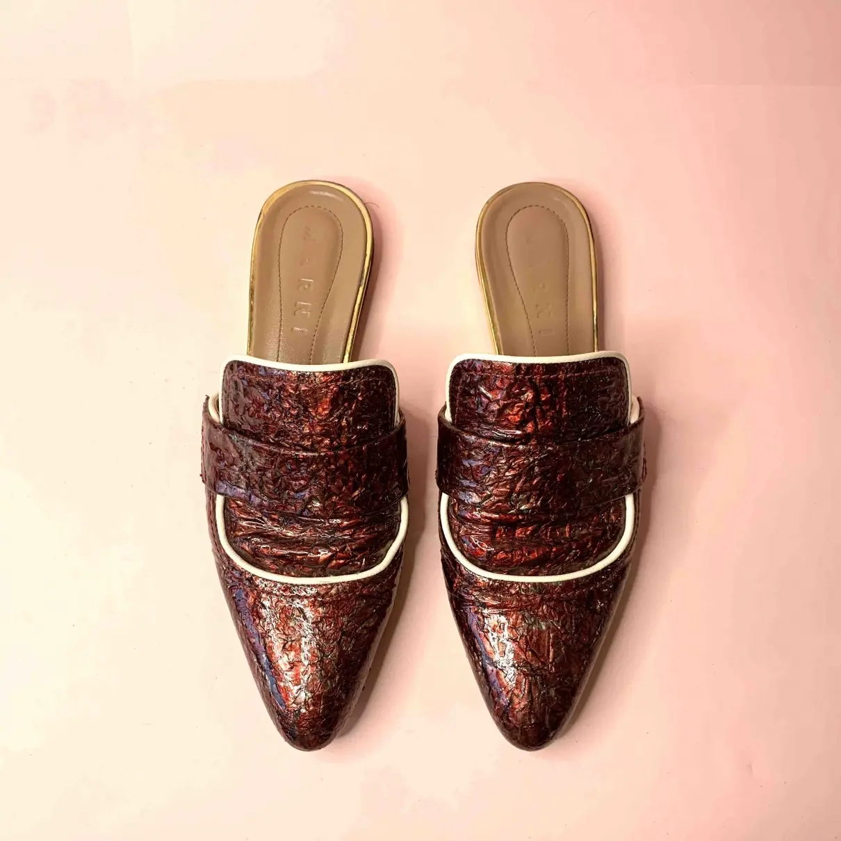 Buy Marni Patent leather mules online
