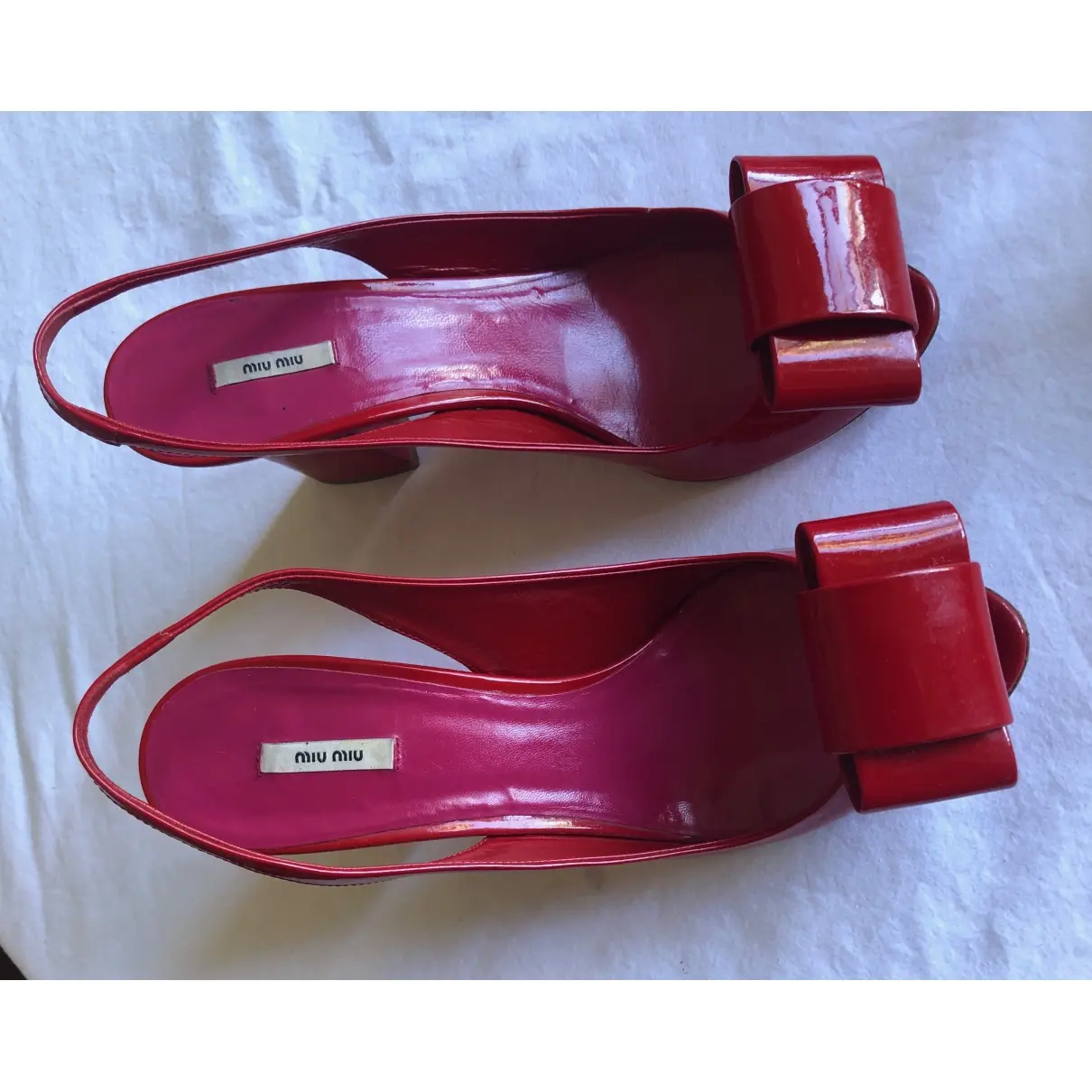 Patent leather sandals Miu Miu