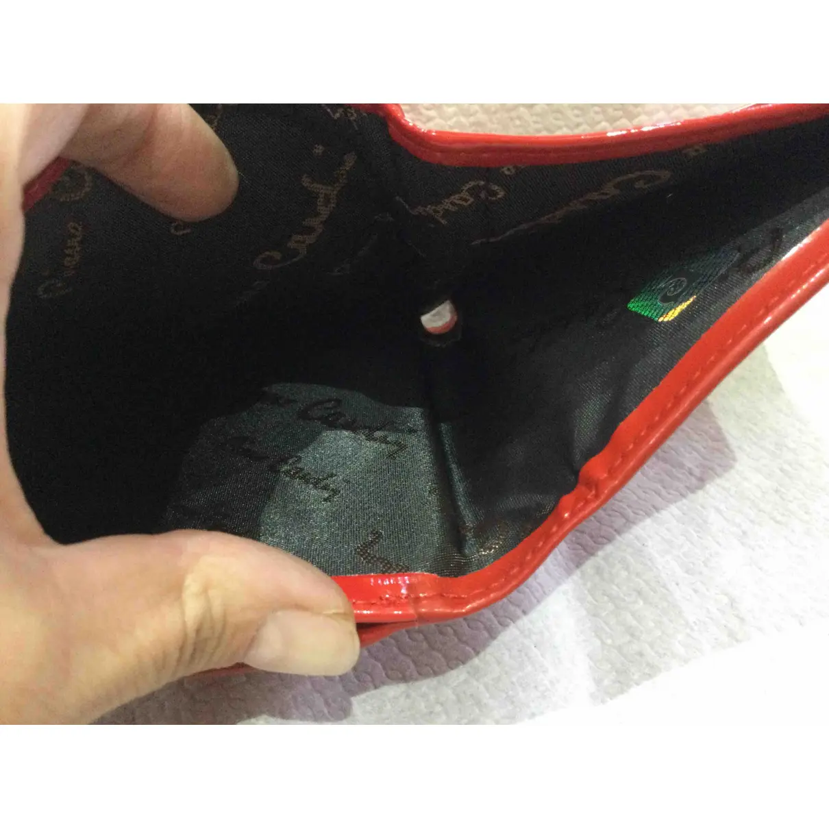 Patent leather wallet Pierre Cardin