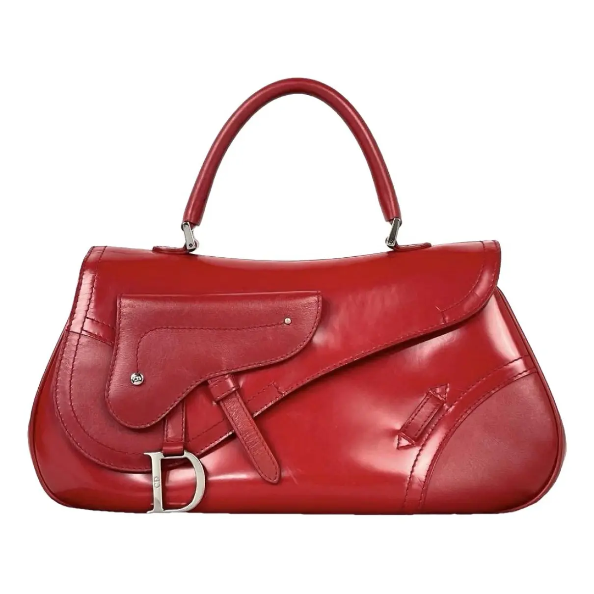 Saddle Vintage patent leather handbag