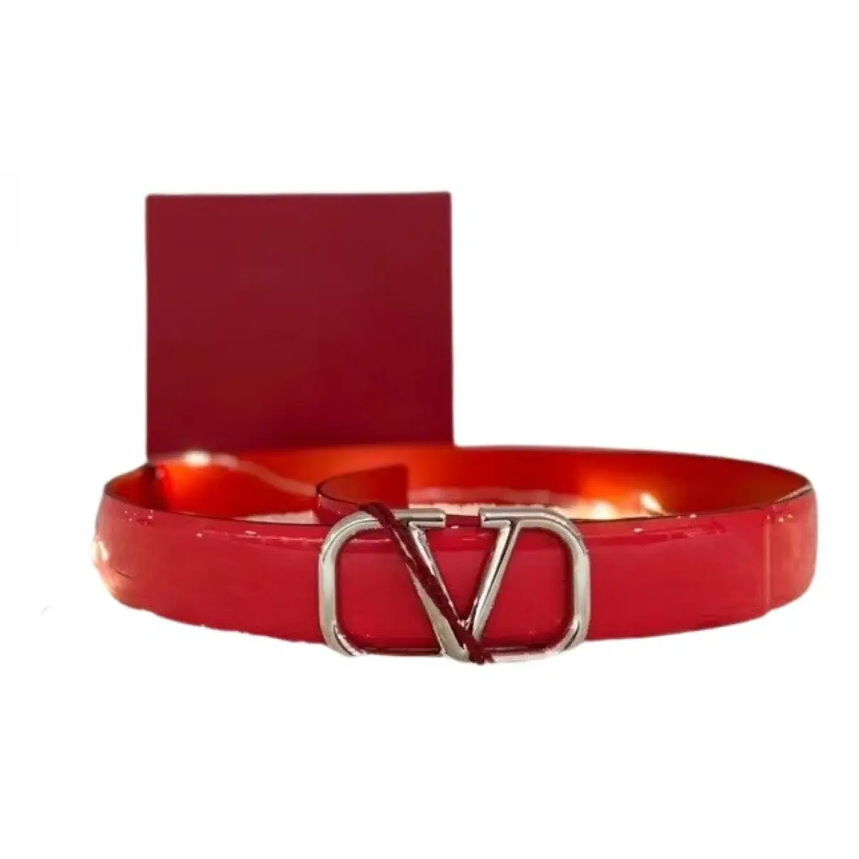 VLogo patent leather belt Valentino Garavani