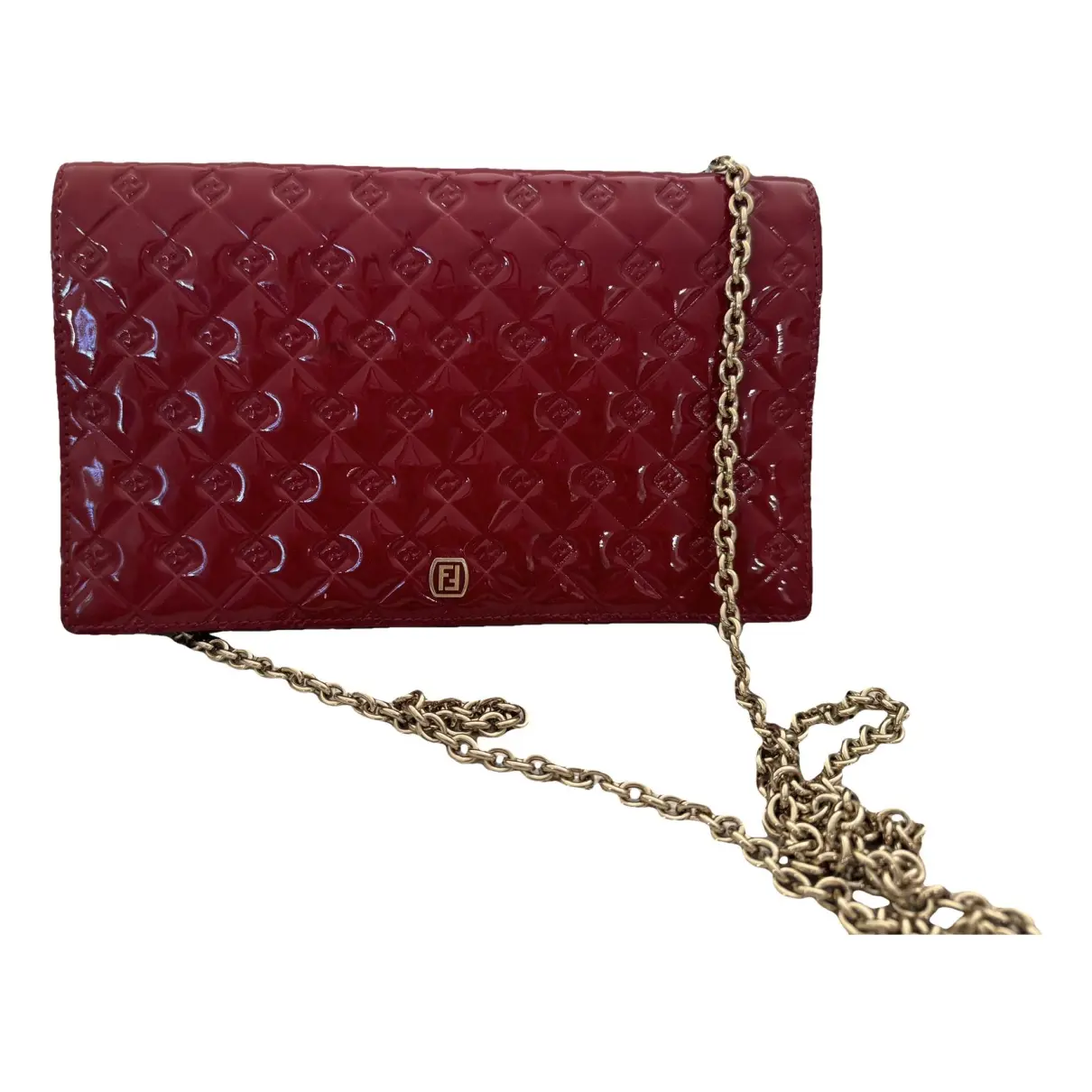 Wallet On Chain patent leather crossbody bag