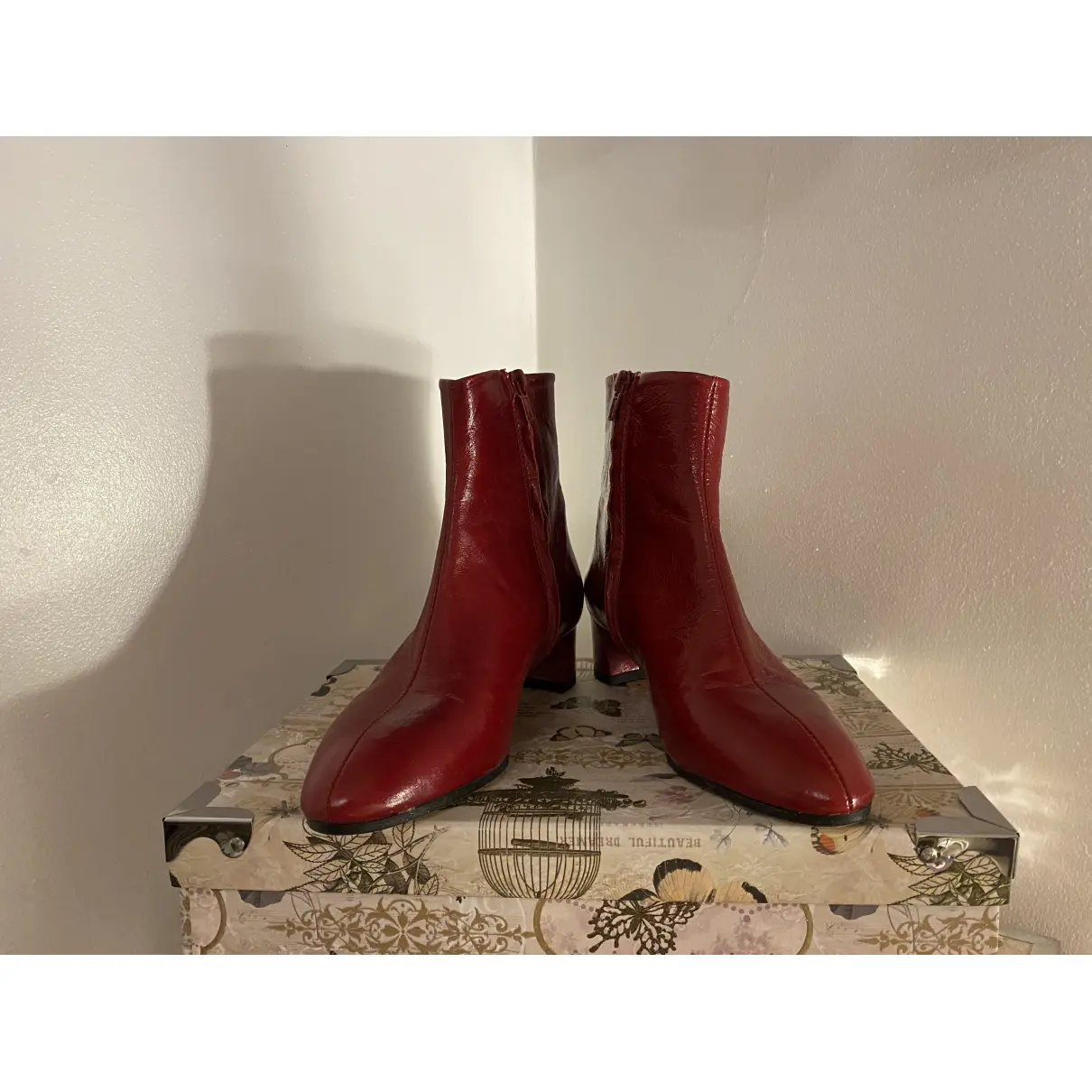 Patent leather boots Zara