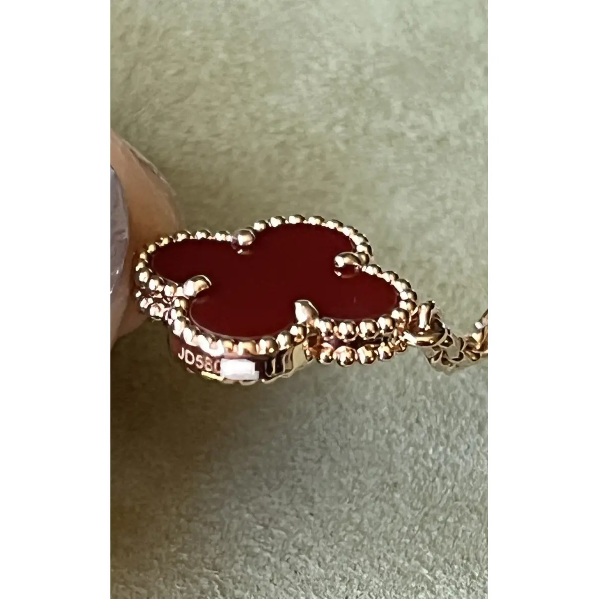 Buy Van Cleef & Arpels Vintage Alhambra pink gold bracelet online