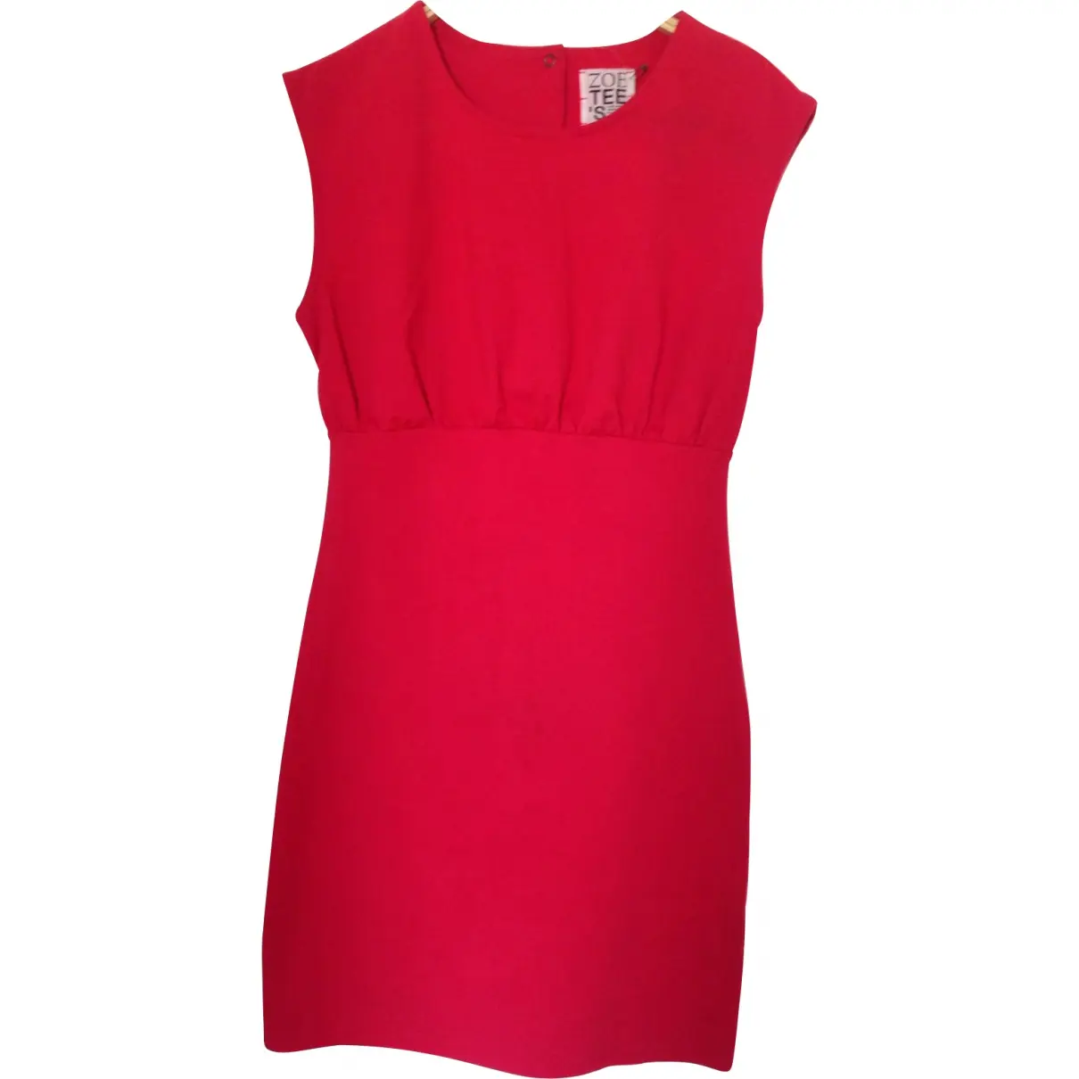 Red Polyester Dress American Retro
