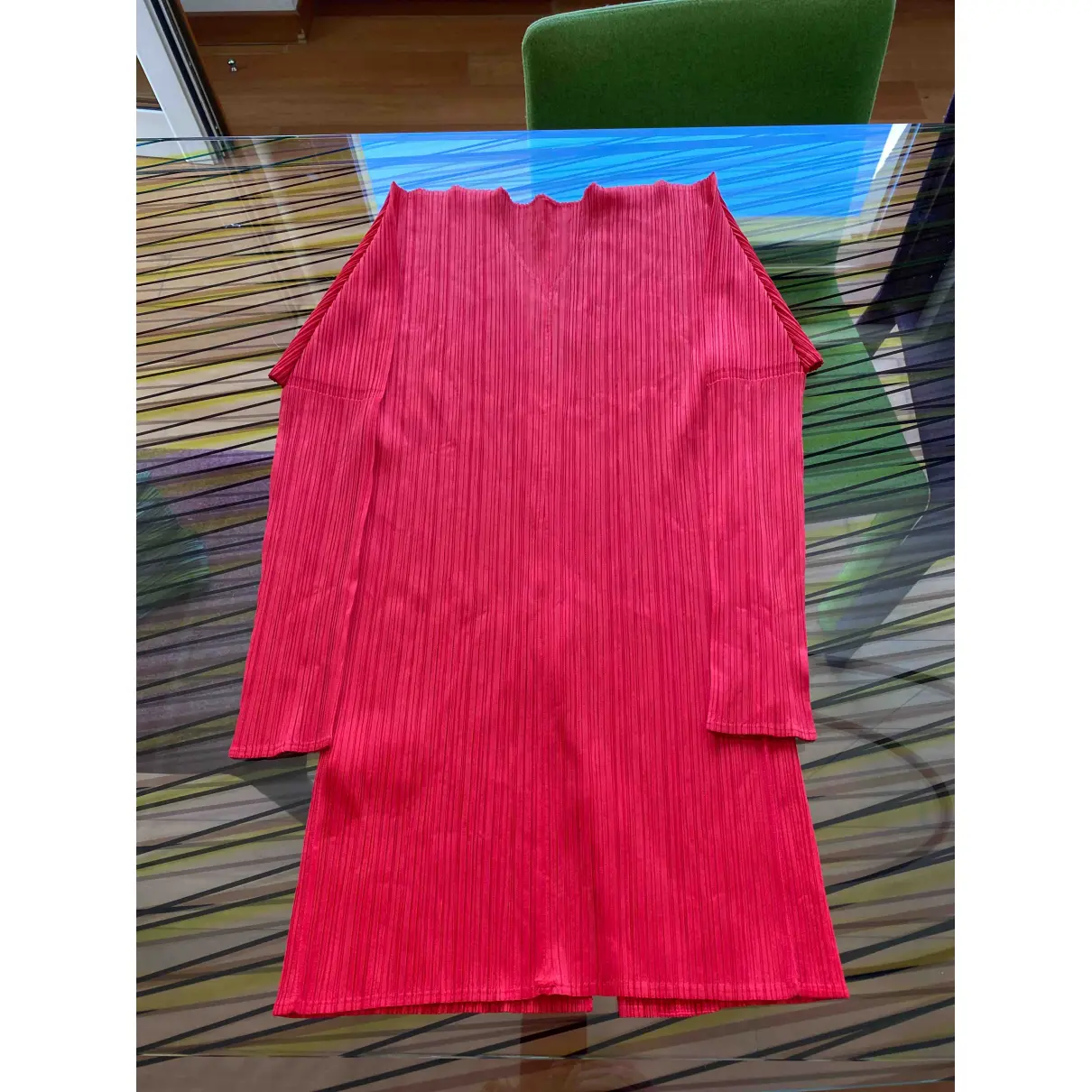 Buy Issey Miyake Red Polyester Jacket online