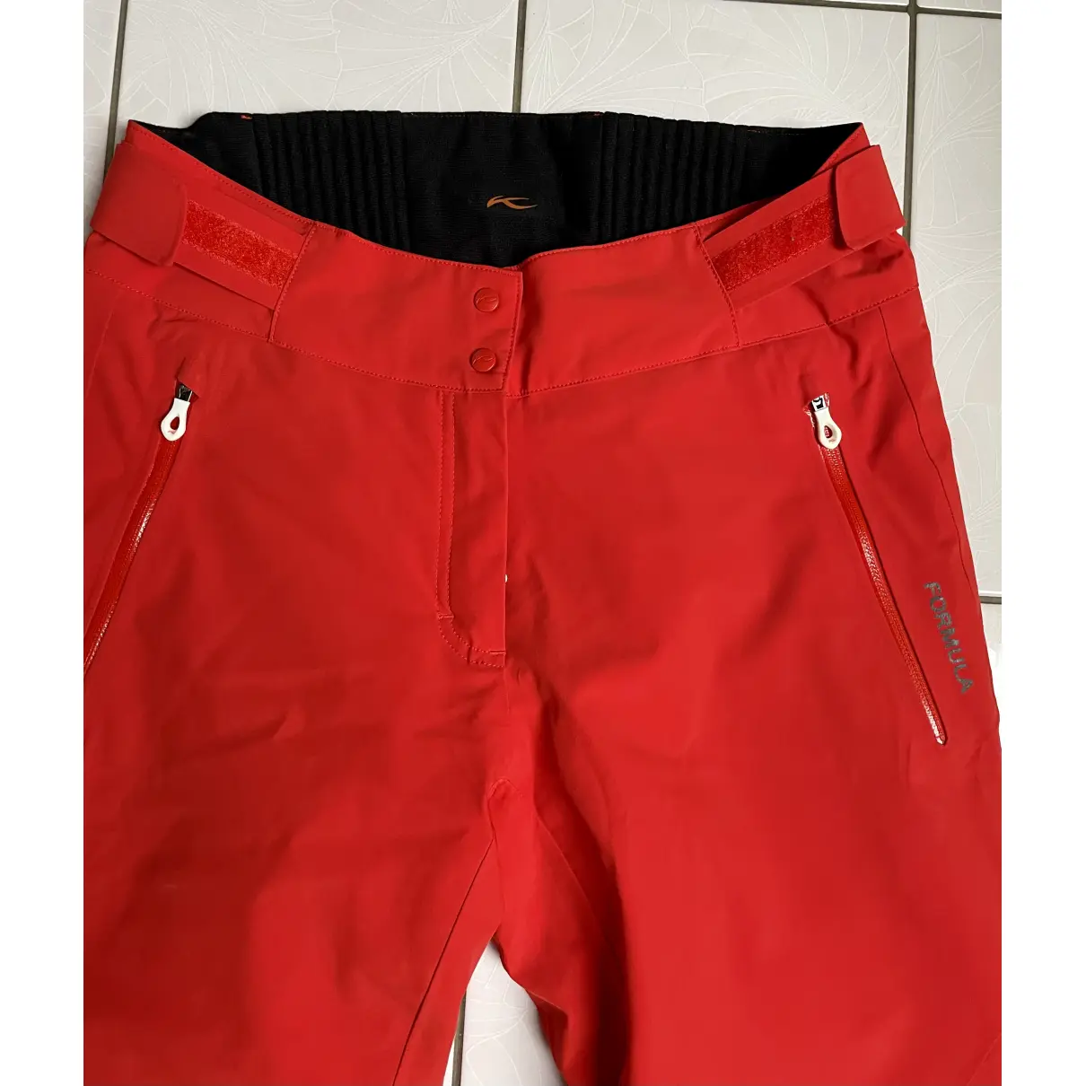 Red Polyester Trousers KJUS