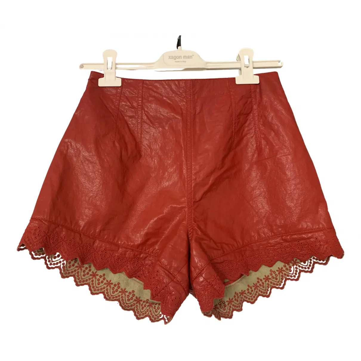 Red Polyester Shorts Philosophy Di Lorenzo Serafini