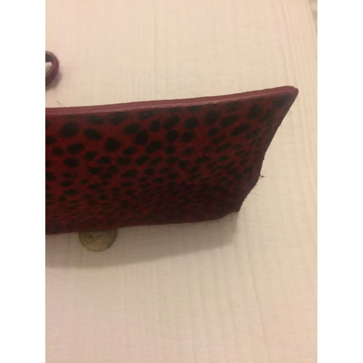 Pony-style calfskin clutch bag French Connection