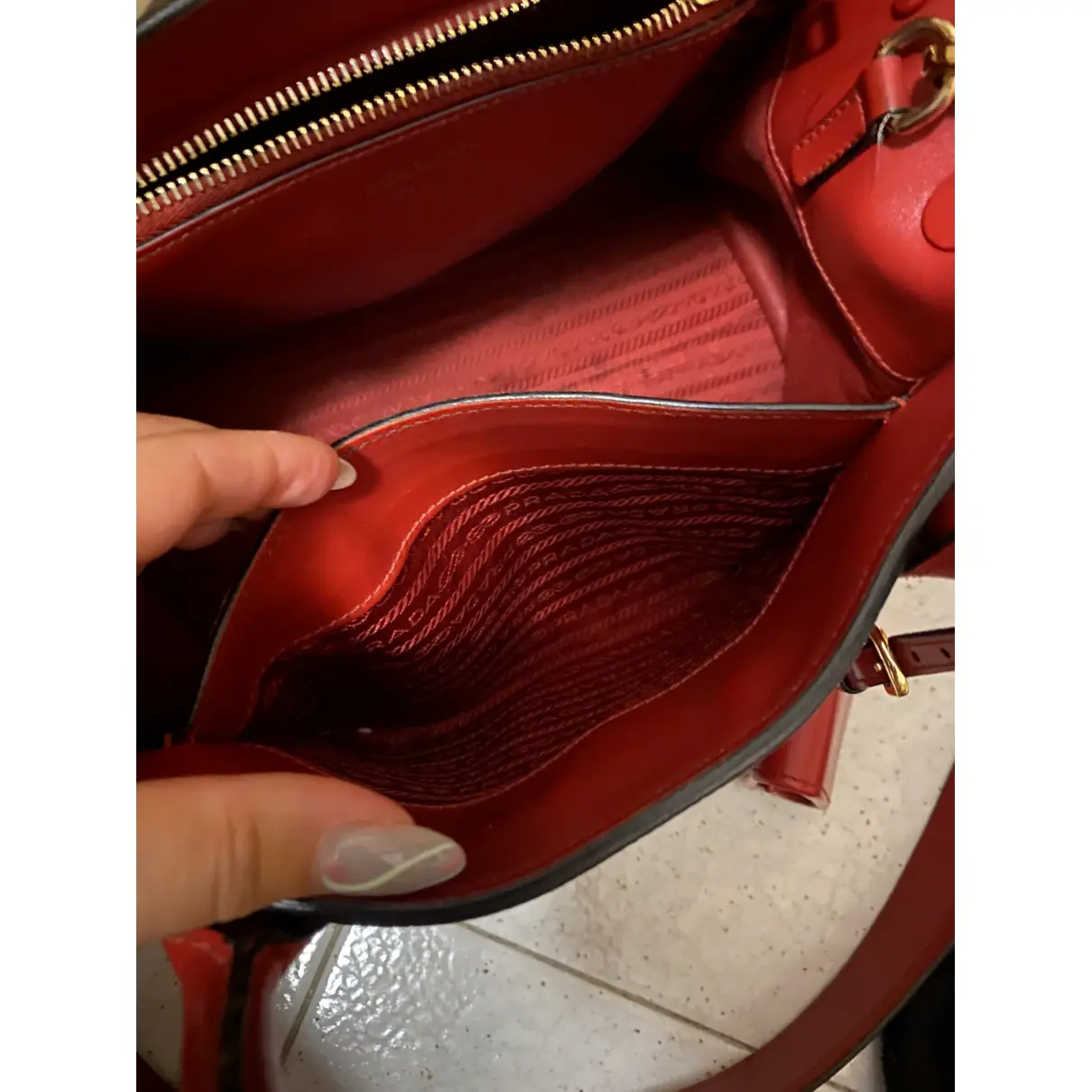 Monochrome pony-style calfskin handbag Prada