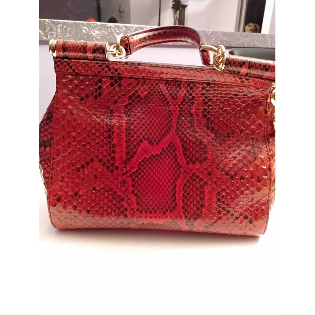 Buy Dolce & Gabbana Sicily python crossbody bag online