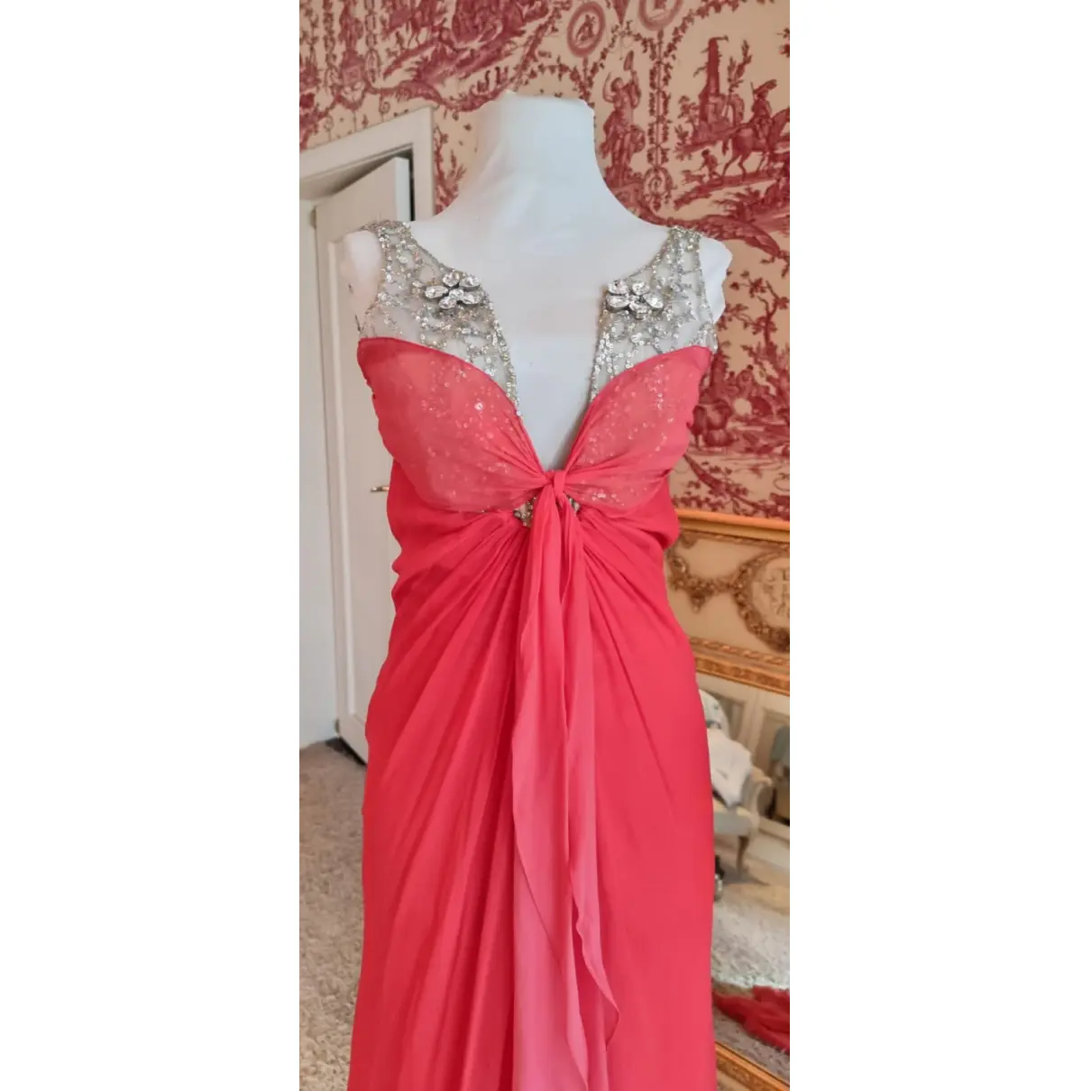 Silk maxi dress Elie Saab - Vintage
