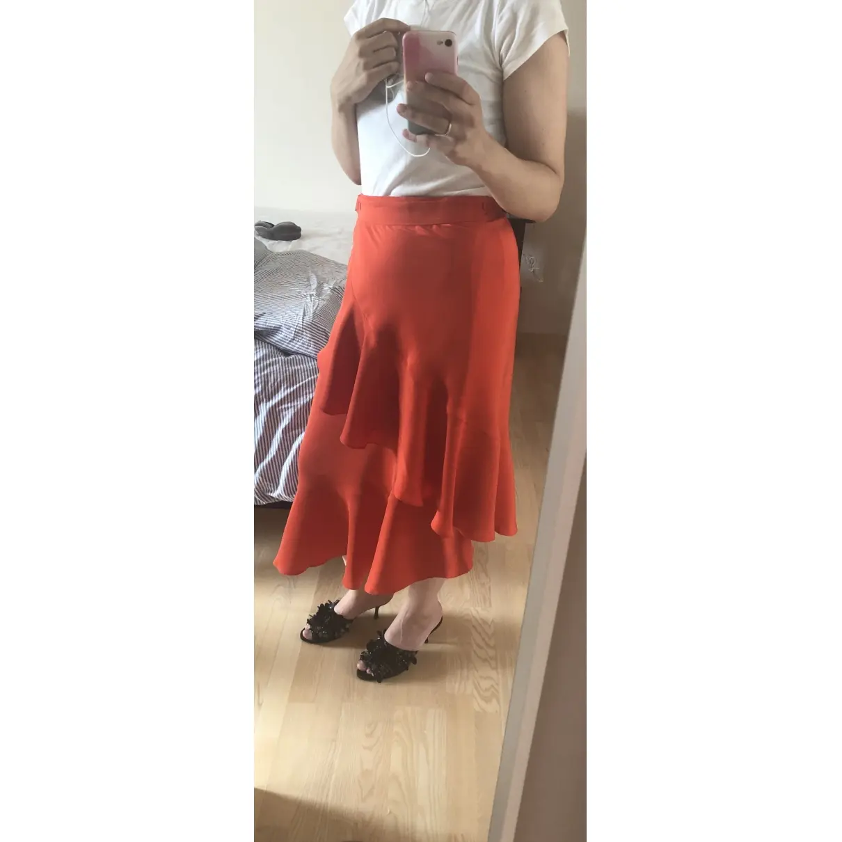 Buy Rodebjer Silk mid-length skirt online