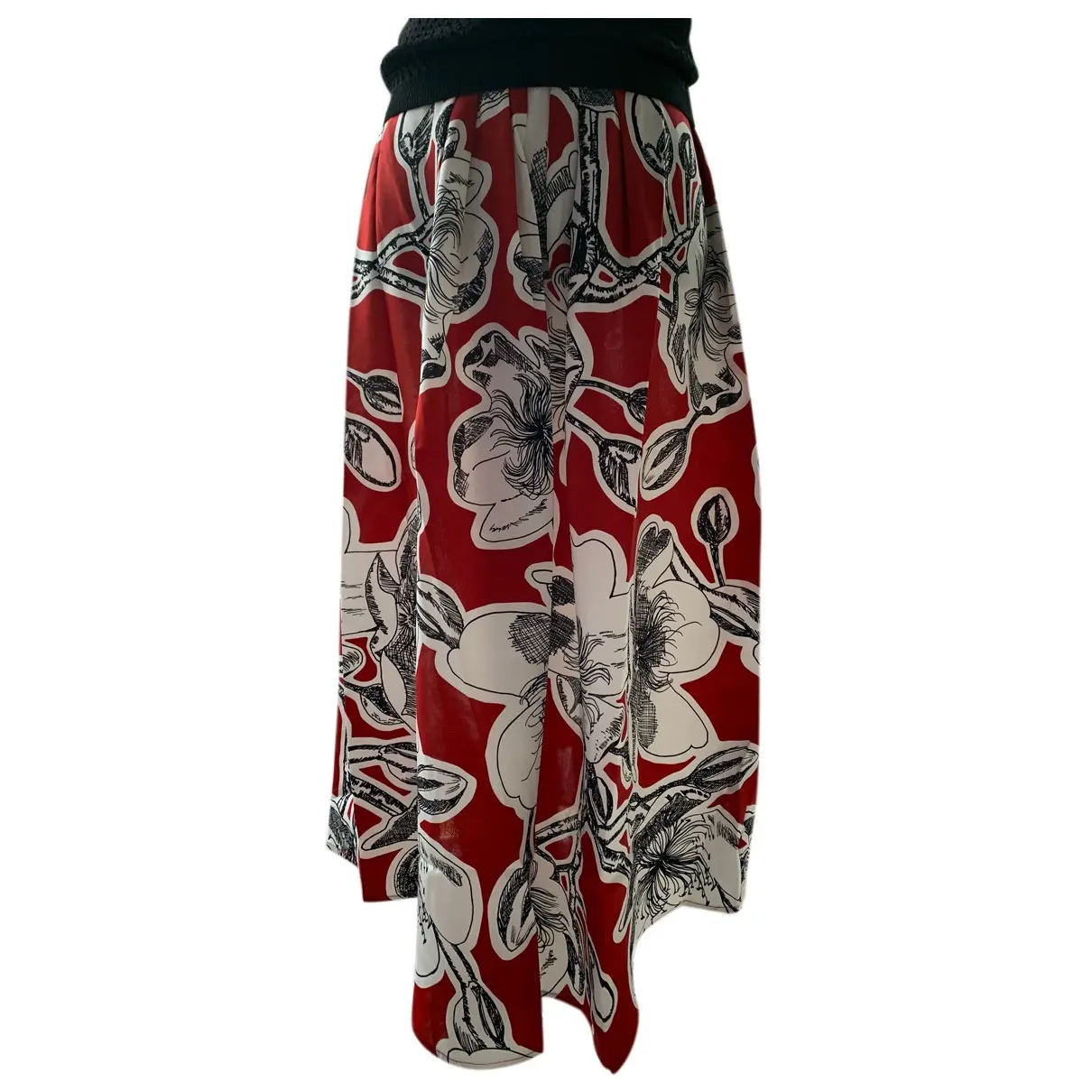 Silk mid-length skirt Stine Goya