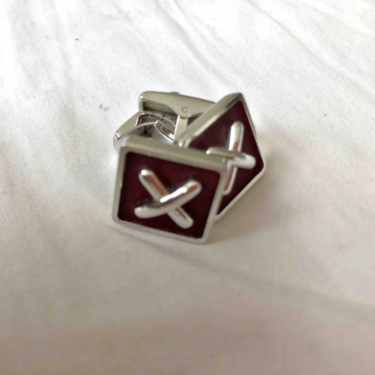 Alfred Dunhill Silver cufflinks for sale - Vintage