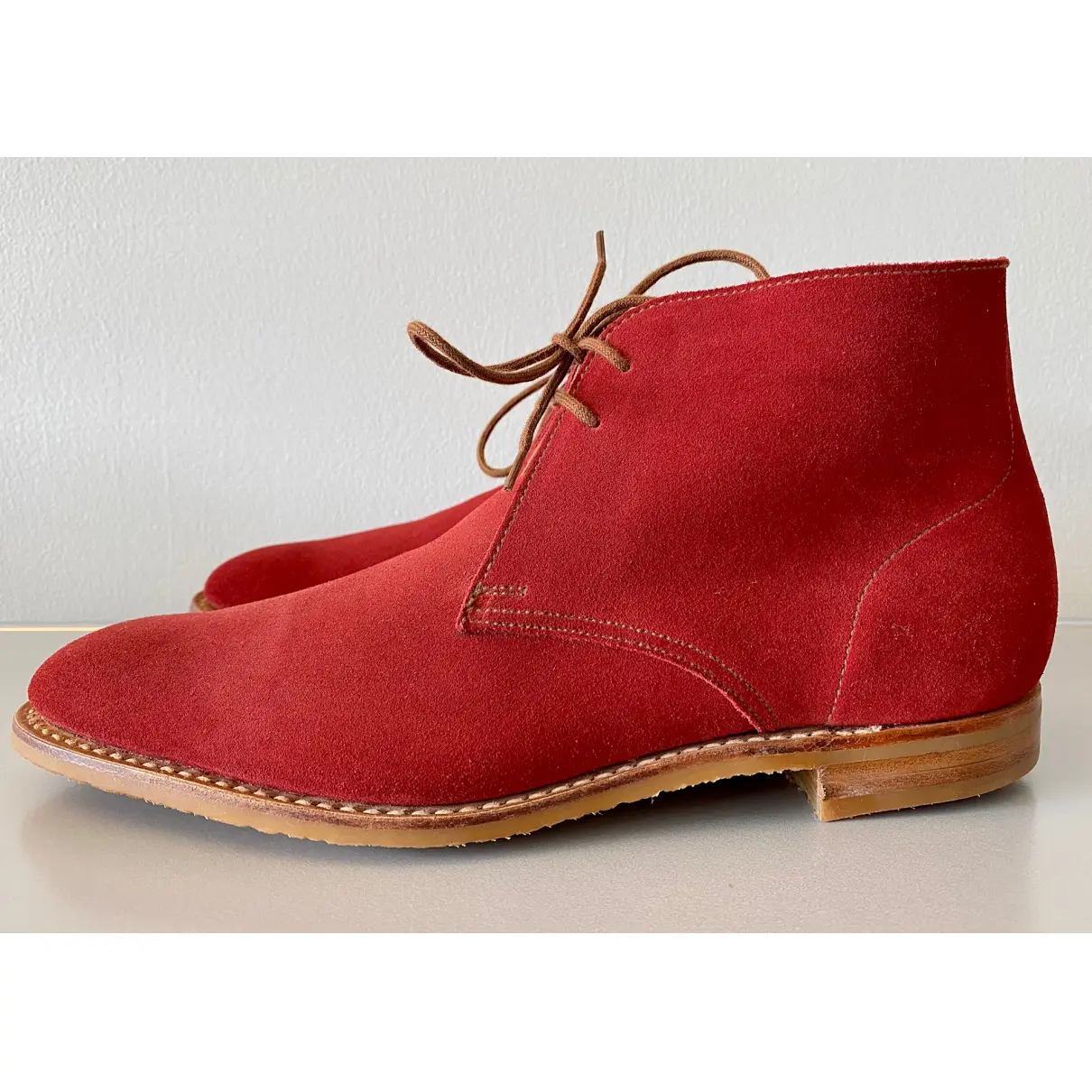 Buy Crockett& Jones Red Suede Boots online