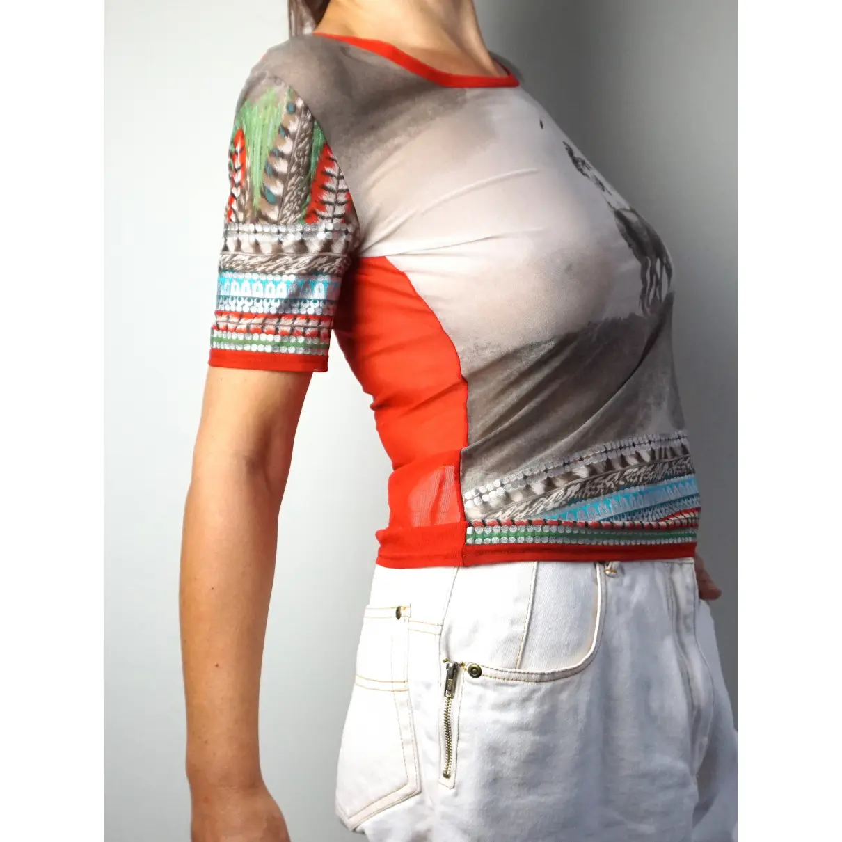 Red Synthetic Top Kenzo - Vintage