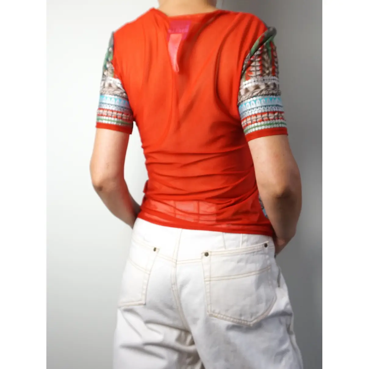 Red Synthetic Top Kenzo - Vintage