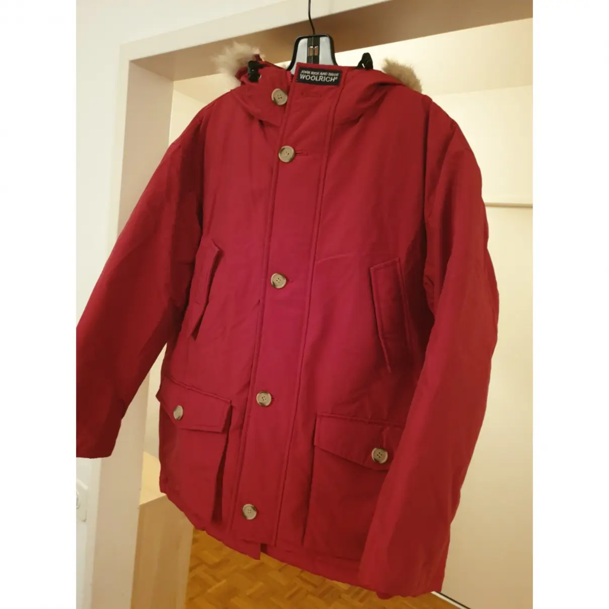 Red Synthetic Coat Woolrich