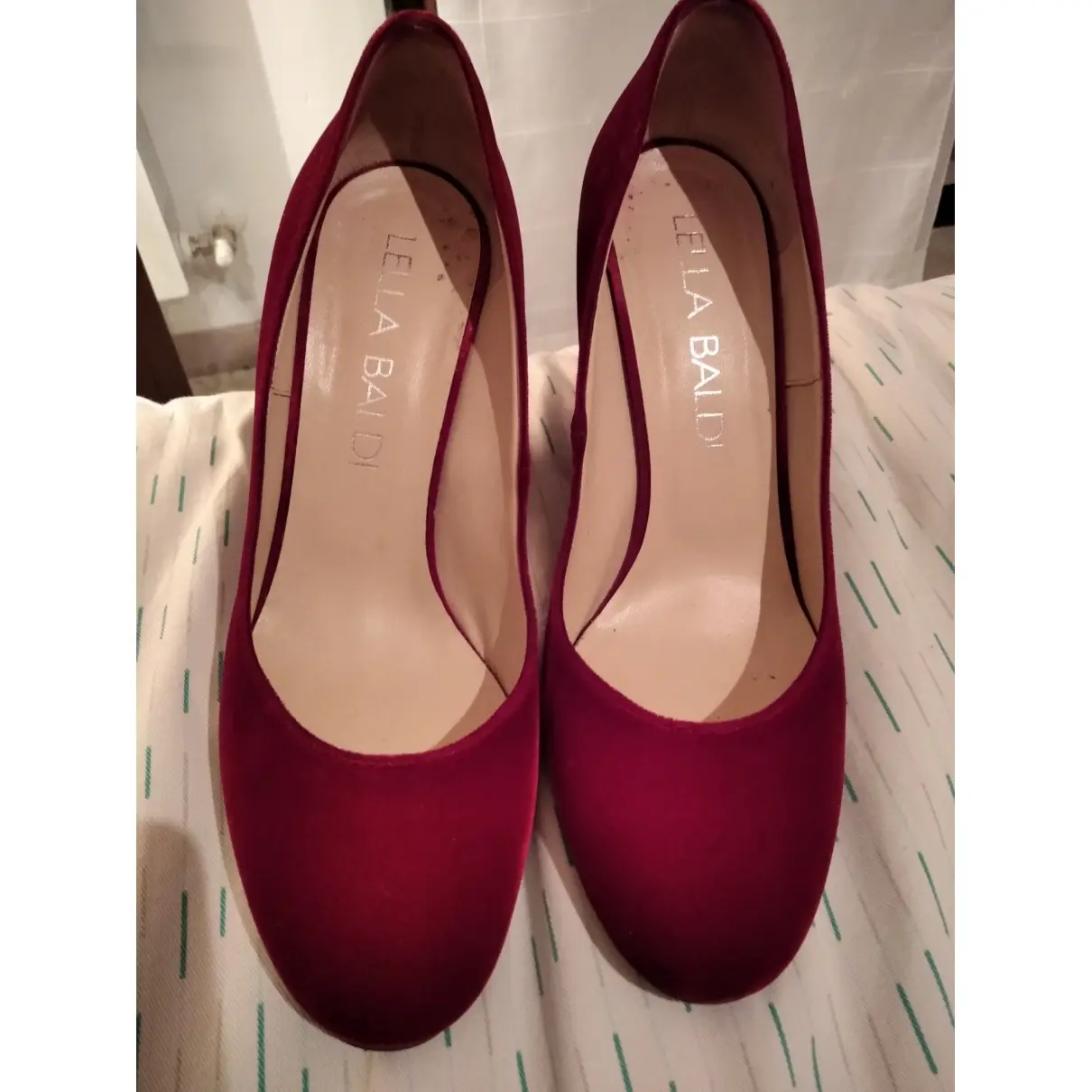 Lella Baldi Velvet heels for sale