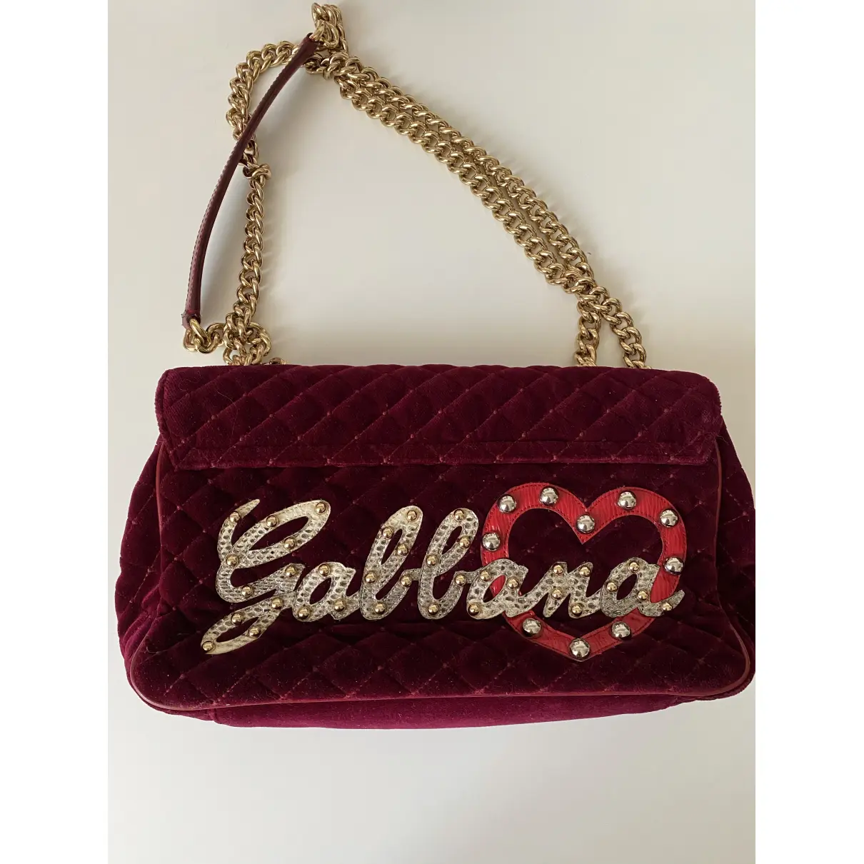 Buy Dolce & Gabbana Lucia velvet handbag online
