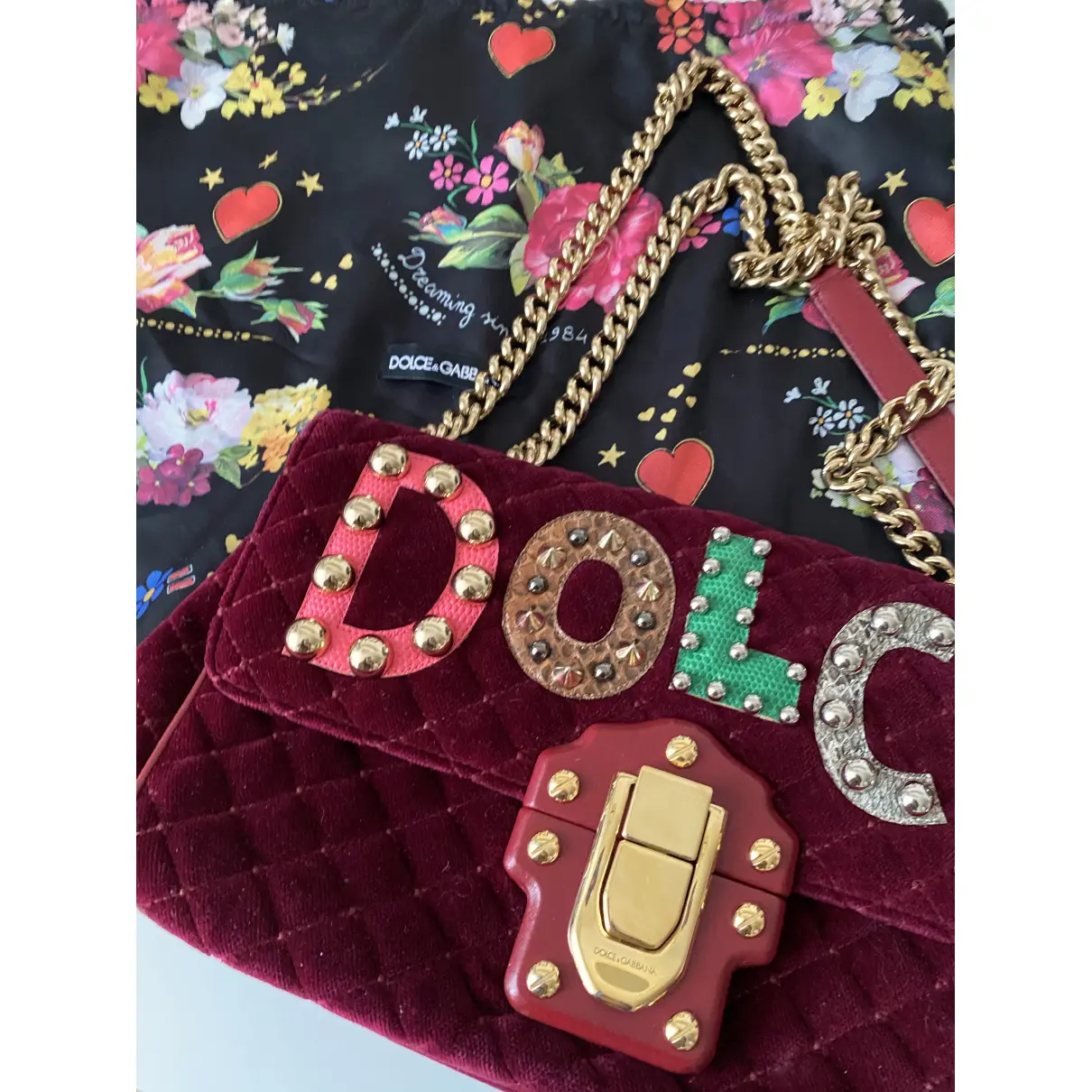 Lucia velvet handbag Dolce & Gabbana