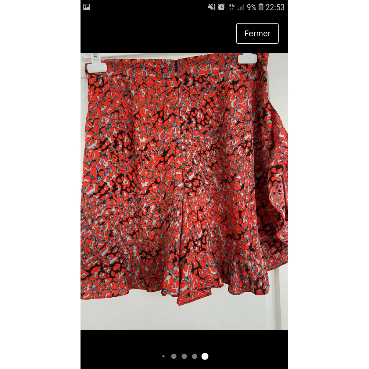 Buy Maje Red Viscose Shorts online