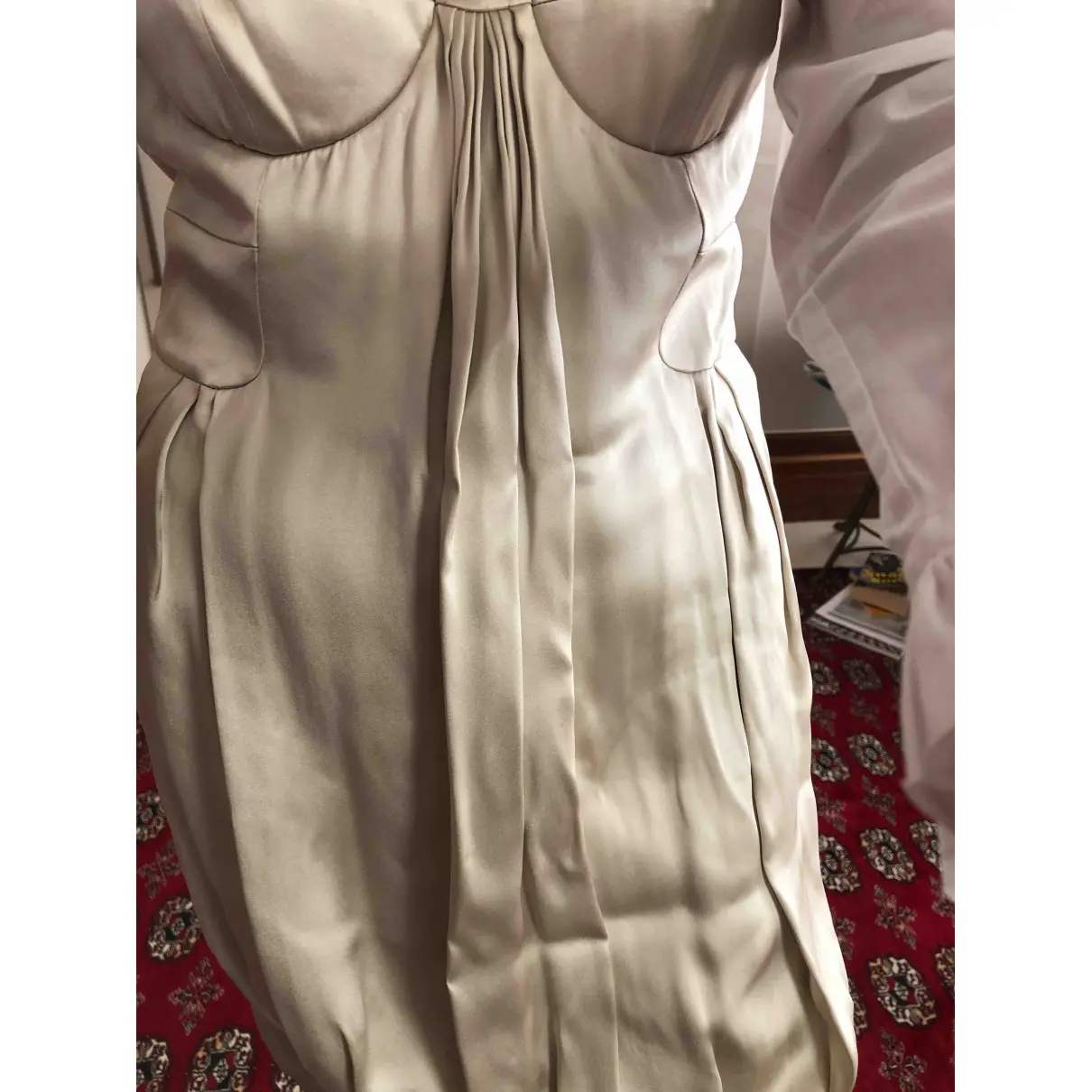 Silk mid-length dress Miu Miu