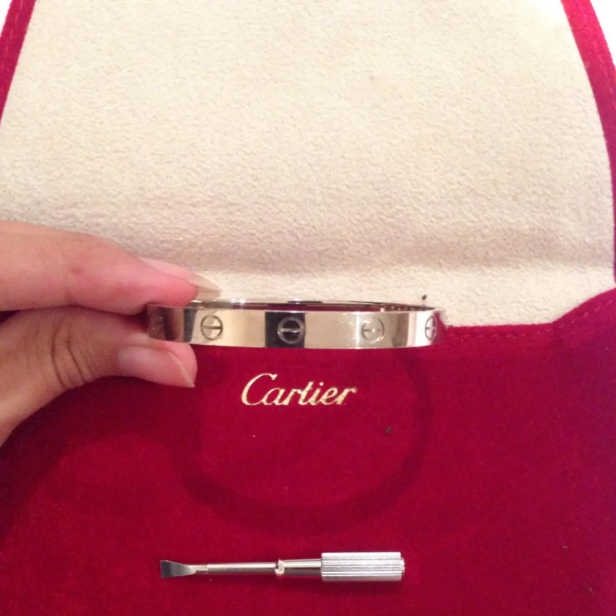 Silver White gold Bracelet Cartier