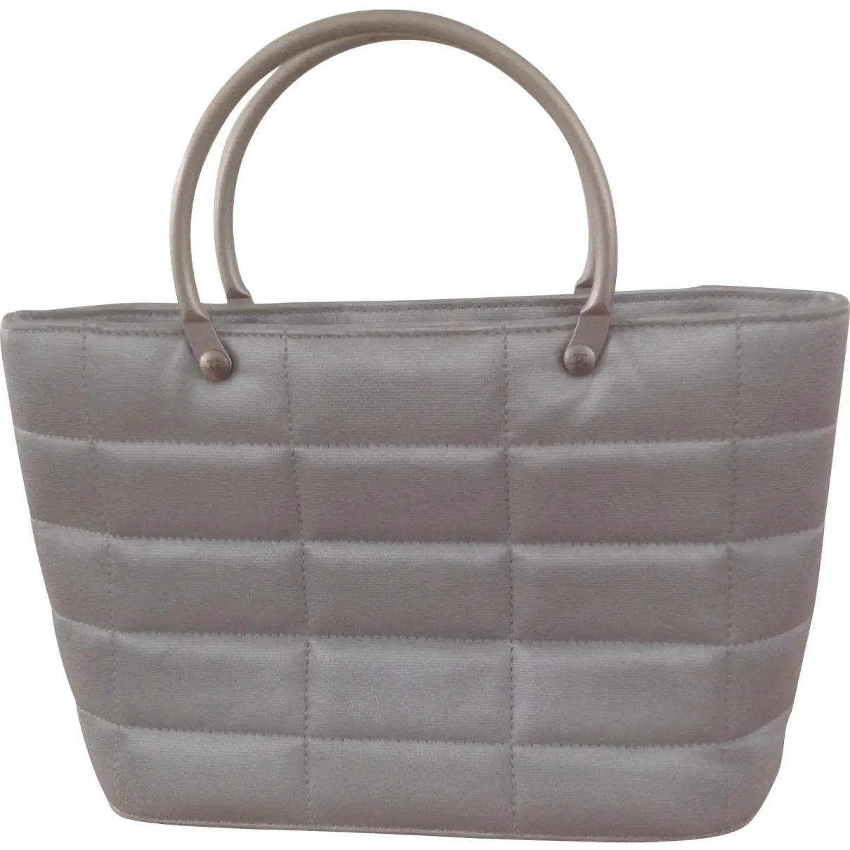 Silver Cloth Handbag Chanel