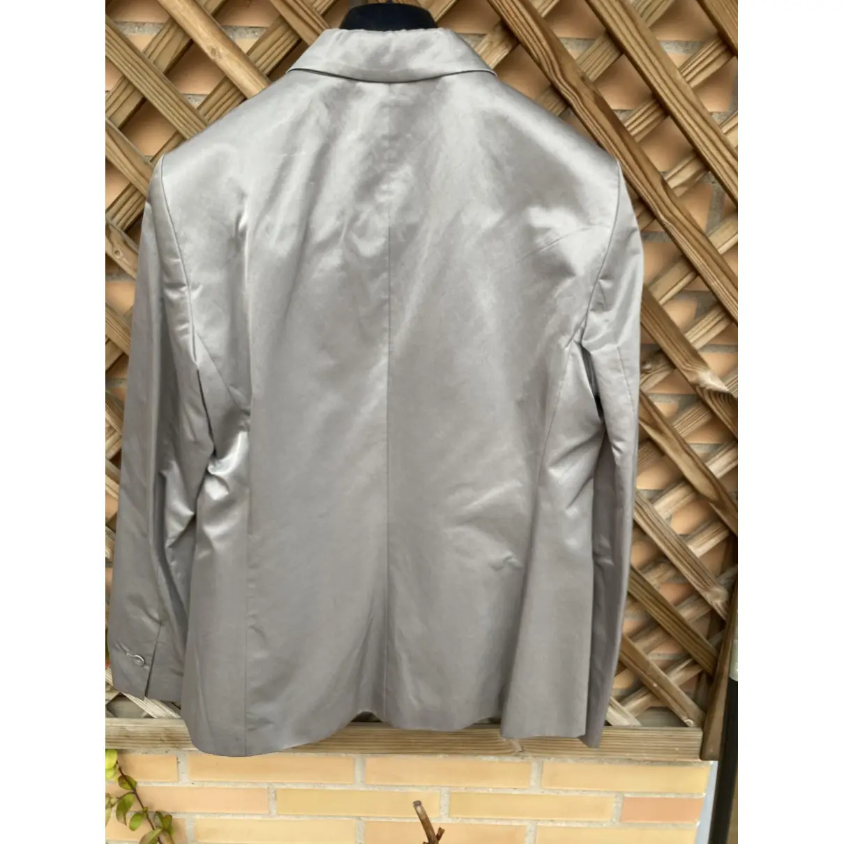 Buy Boss Silver Cotton Jacket online