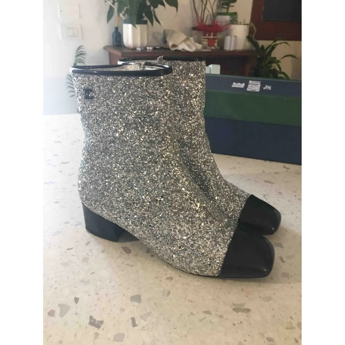 Buy Chanel Glitter ankle boots online