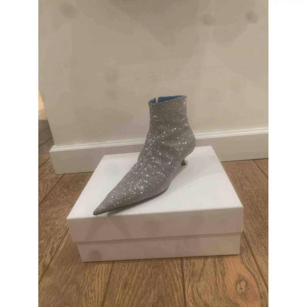 Buy Balenciaga Knife glitter ankle boots online