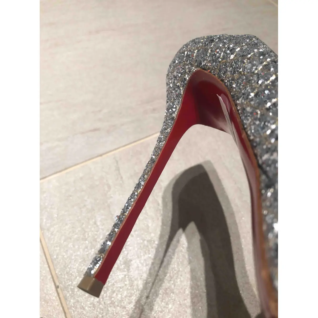 Lady Peep glitter heels Christian Louboutin