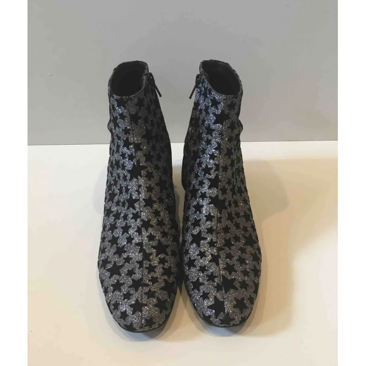 Glitter ankle boots Saint Laurent