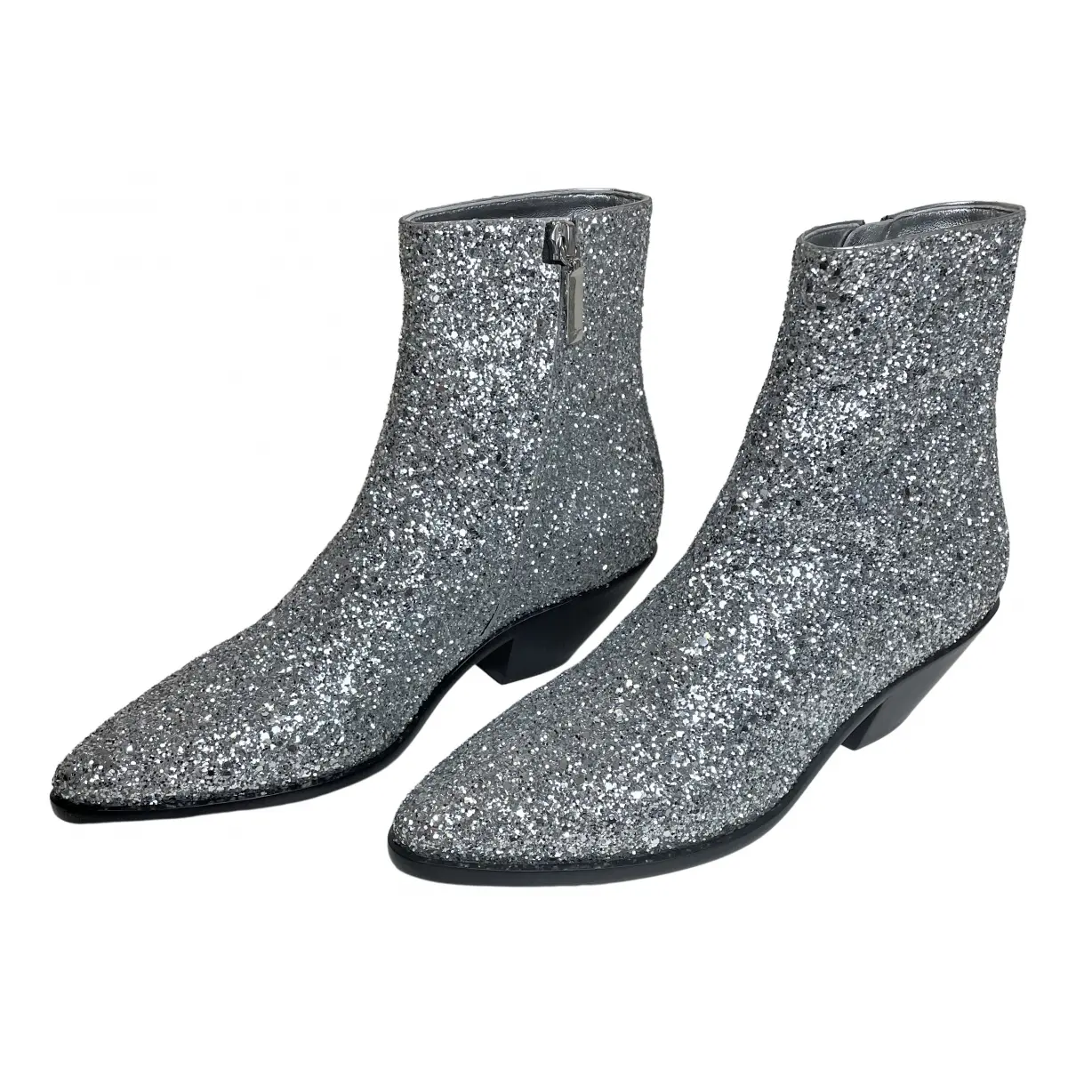 Glitter ankle boots Saint Laurent